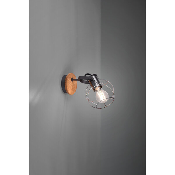 HLW LED LED Wandspot - Trion Madrid - E27 Fitting - 1-lichts - Rond - Mat Zilver - Aluminium HLW LED LED Wandspot - Trion Madrid - E27 Fitting - 1-lichts - Rond - Mat Zilver - Aluminium