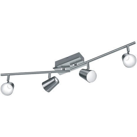 LED Plafondspot - Trion Narca - 24W - Warm Wit 3000K - 4-lichts - Rechthoek - Mat Nikkel - Aluminium LED Plafondspot - Trion Narca - 24W - Warm Wit 3000K - 4-lichts - Rechthoek - Mat Nikkel - Aluminium