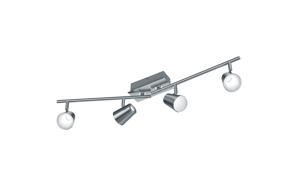 HLW LED LED Plafondspot - Trion Narca - 24W - Warm Wit 3000K - 4-lichts - Rechthoek - Mat Nikkel - Aluminium HLW LED LED Plafondspot - Trion Narca - 24W - Warm Wit 3000K - 4-lichts - Rechthoek - Mat Nikkel - Aluminium