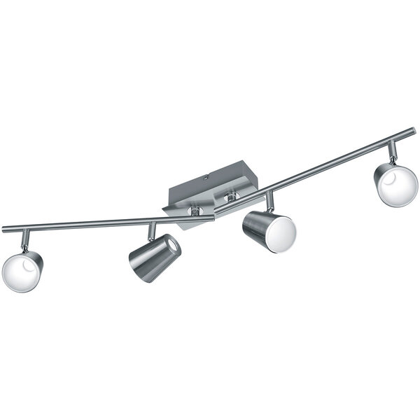 HLW LED LED Plafondspot - Trion Narca - 24W - Warm Wit 3000K - 4-lichts - Rechthoek - Mat Nikkel - Aluminium HLW LED LED Plafondspot - Trion Narca - 24W - Warm Wit 3000K - 4-lichts - Rechthoek - Mat Nikkel - Aluminium