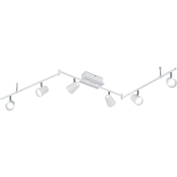 HLW LED LED Plafondspot - Trion Narca - 36W - Warm Wit 3000K - 6-lichts - Rechthoek - Mat Wit - Aluminium HLW LED LED Plafondspot - Trion Narca - 36W - Warm Wit 3000K - 6-lichts - Rechthoek - Mat Wit - Aluminium