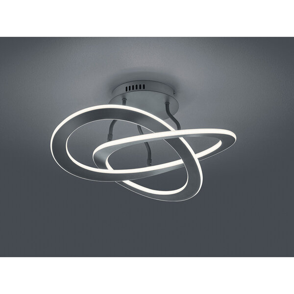 HLW LED LED Plafondlamp - Plafondverlichting - Trion Oaky - 40W - Warm Wit 3000K - Dimbaar - Rond - Mat Antraciet - Aluminium HLW LED LED Plafondlamp - Plafondverlichting - Trion Oaky - 40W - Warm Wit 3000K - Dimbaar - Rond - Mat Antraciet - Aluminium