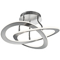 LED Ceiling Light - Ceiling Lighting - Trion Oaky - 40W - Warm White 3000K - Dimmable - Round - Matte Nickel - Aluminum