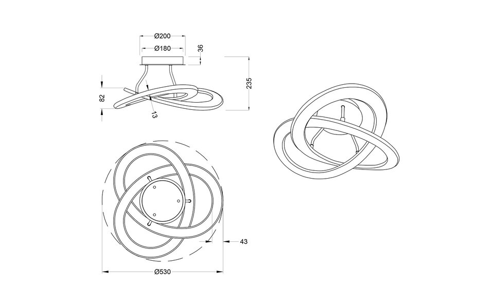 HLW LED LED Plafondlamp - Plafondverlichting - Trion Oaky - 40W - Warm Wit 3000K - Dimbaar - Rond - Mat Nikkel - Aluminium