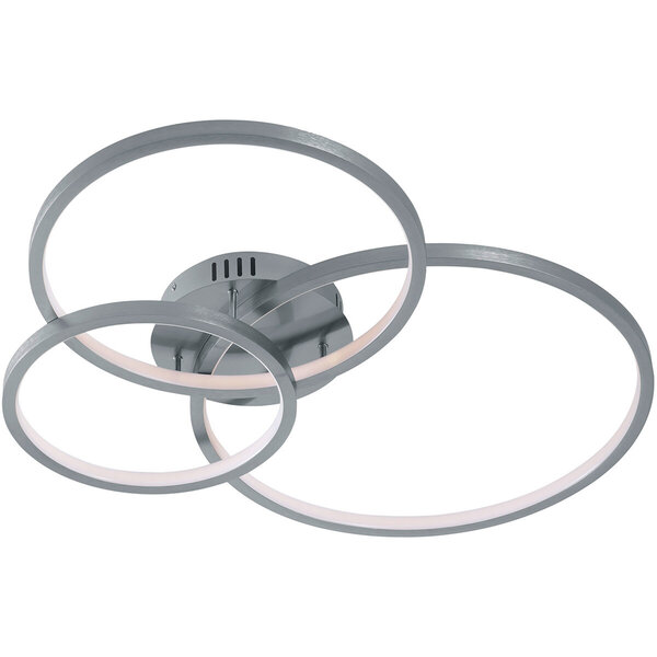 HLW LED LED Plafondlamp WiZ - Smart LED - Plafondverlichting - Trion Noraan - 36W - Aanpasbare Kleur - Afstandsbediening - Dimbaar - Rond - Mat Nikkel - Aluminium