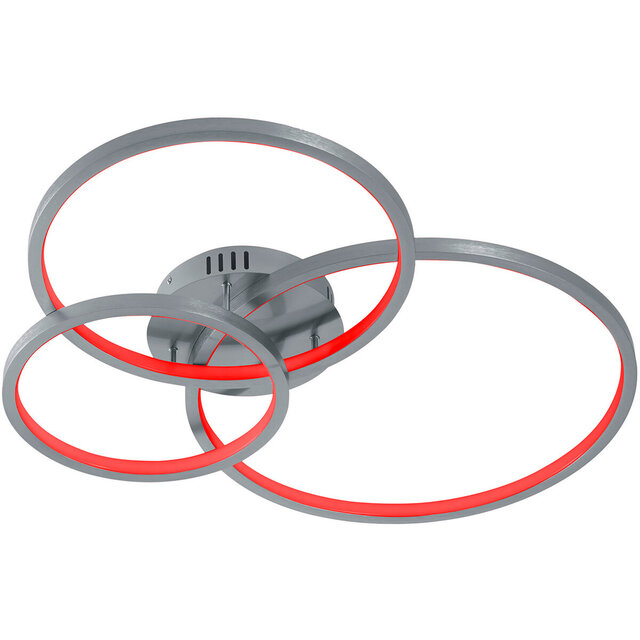 HLW LED LED Ceiling Light WiZ - Smart LED - Ceiling Lighting - Trion Noraan - 36W - Adjustable Color - Remote Control - Dimmable - Round - Matte Nickel - Aluminum