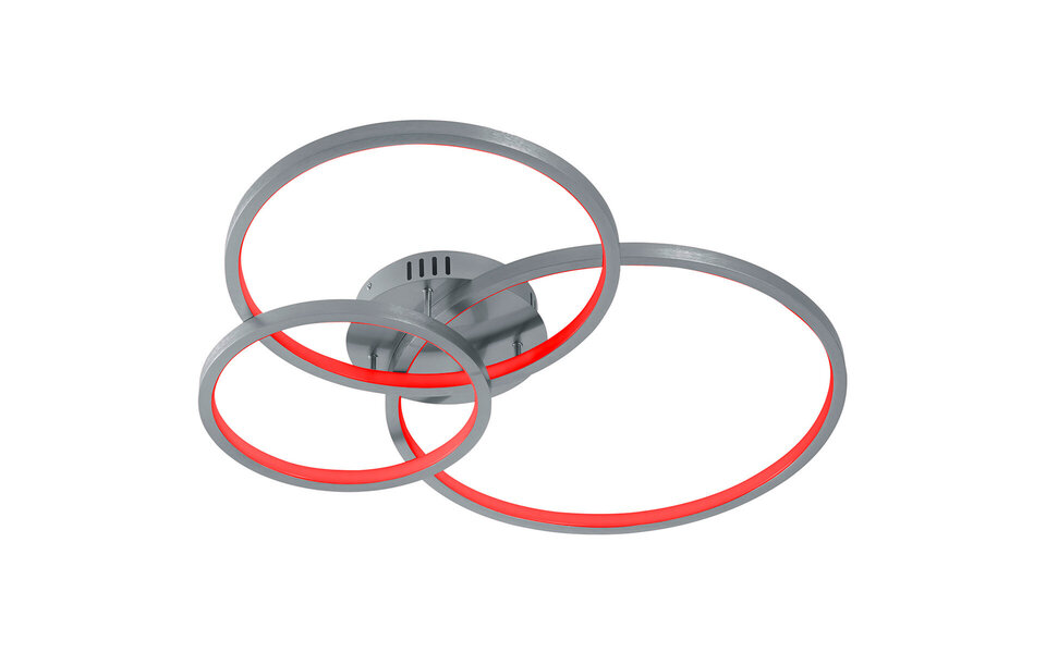 HLW LED LED Ceiling Light WiZ - Smart LED - Ceiling Lighting - Trion Noraan - 36W - Adjustable Color - Remote Control - Dimmable - Round - Matte Nickel - Aluminum