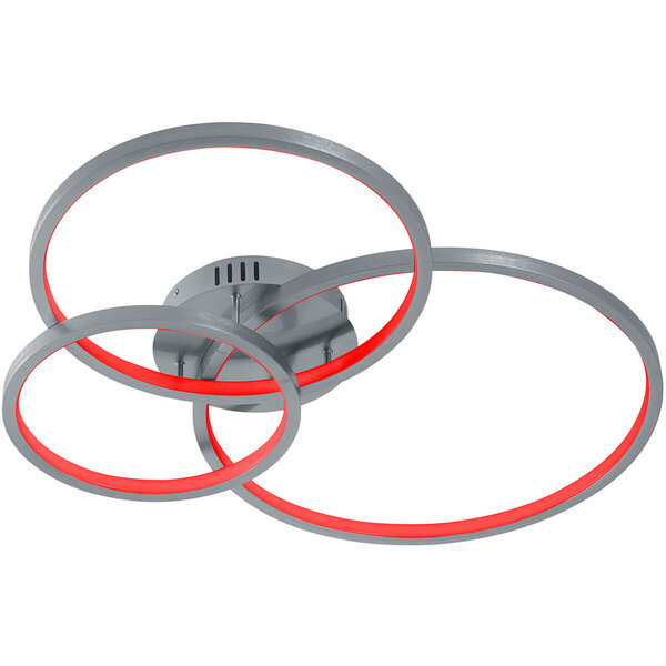 HLW LED LED Plafondlamp WiZ - Smart LED - Plafondverlichting - Trion Noraan - 36W - Aanpasbare Kleur - Afstandsbediening - Dimbaar - Rond - Mat Nikkel - Aluminium