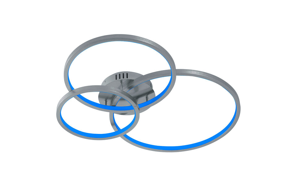 HLW LED LED Ceiling Light WiZ - Smart LED - Ceiling Lighting - Trion Noraan - 36W - Adjustable Color - Remote Control - Dimmable - Round - Matte Nickel - Aluminum