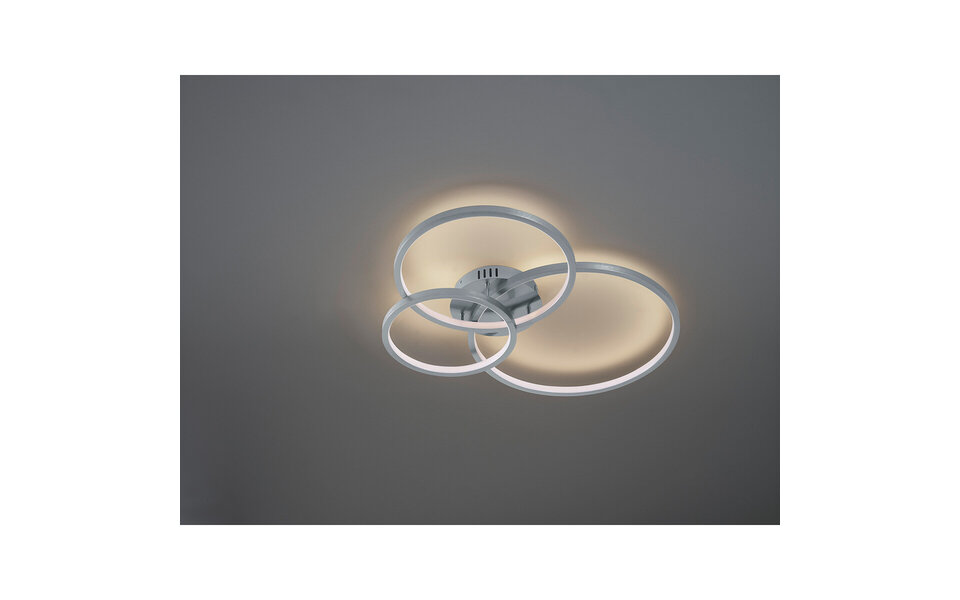 HLW LED LED Ceiling Light WiZ - Smart LED - Ceiling Lighting - Trion Noraan - 36W - Adjustable Color - Remote Control - Dimmable - Round - Matte Nickel - Aluminum