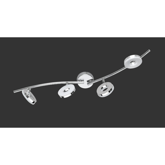 ronde chroomkleurige LED plafondspot 16W met warm wit licht van 3000K en 1400 lumen