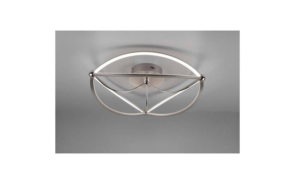 HLW LED LED Ceiling Lamp - Ceiling Lighting - Trion Charis - 42W - Warm White 3000K - Dimmable - Round - Matte Nickel - Aluminum HLW LED LED Ceiling Lamp - Ceiling Lighting - Trion Charis - 42W - Warm White 3000K - Dimmable - Round - Matte Nickel - Aluminum