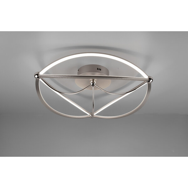 HLW LED LED Plafondlamp - Plafondverlichting - Trion Charis - 42W - Warm Wit 3000K - Dimbaar - Rond - Mat Nikkel - Aluminium HLW LED LED Plafondlamp - Plafondverlichting - Trion Charis - 42W - Warm Wit 3000K - Dimbaar - Rond - Mat Nikkel - Aluminium