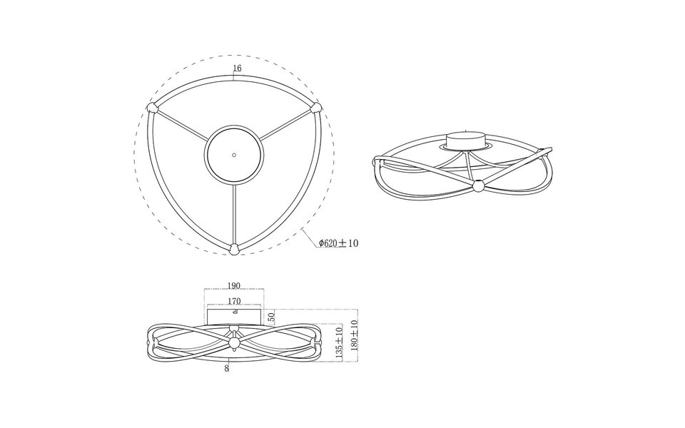 HLW LED LED Ceiling Lamp - Ceiling Lighting - Trion Charis - 42W - Warm White 3000K - Dimmable - Round - Matte Nickel - Aluminum HLW LED LED Ceiling Lamp - Ceiling Lighting - Trion Charis - 42W - Warm White 3000K - Dimmable - Round - Matte Nickel - Aluminum