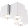 LED Ceiling Lamp - Ceiling Lighting - Trion Ferry - GU10 Fitting - 3-light - Rectangular - Matte White - Aluminum