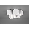 HLW LED LED Ceiling Lamp - Ceiling Lighting - Trion Ferry - GU10 Fitting - 6 Lights - Rectangular - Matte White - Aluminum