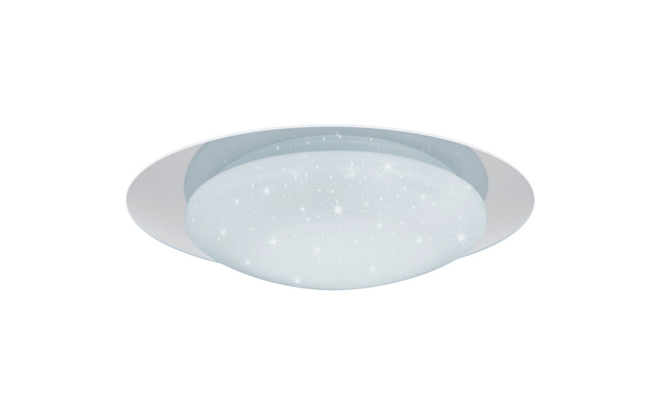 HLW LED LED Ceiling Lamp - Ceiling Lighting - Trion Frida - 8.5W - Adjustable Color - Remote Control - Star Light - Dimmable - Round - Matte White - Plastic