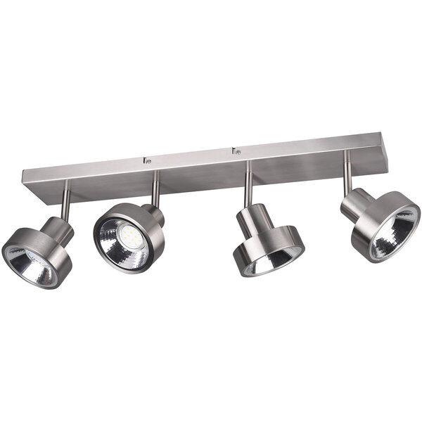 HLW LED LED Plafondspot - Trion Leonida - GU10 Fitting - 4-lichts - Rechthoek - Mat Nikkel - Aluminium HLW LED LED Plafondspot - Trion Leonida - GU10 Fitting - 4-lichts - Rechthoek - Mat Nikkel - Aluminium