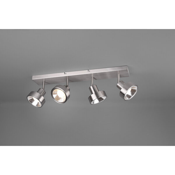 HLW LED LED Plafondspot - Trion Leonida - GU10 Fitting - 4-lichts - Rechthoek - Mat Nikkel - Aluminium HLW LED LED Plafondspot - Trion Leonida - GU10 Fitting - 4-lichts - Rechthoek - Mat Nikkel - Aluminium