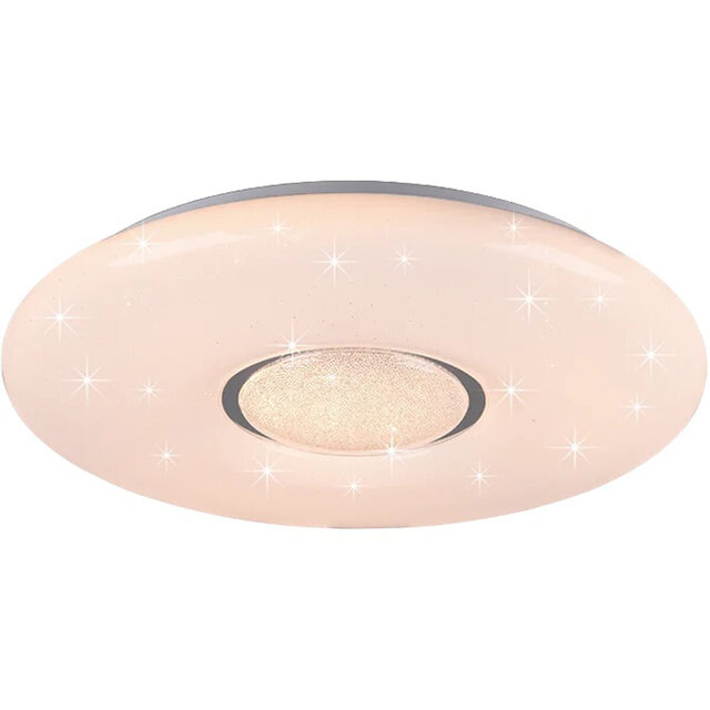 HLW LED LED Ceiling Lamp WiZ - Smart LED - Ceiling Lighting - Trion Liva - 20W - Adjustable Color - RGBW - Dimmable - Round - Matte White - Plastic