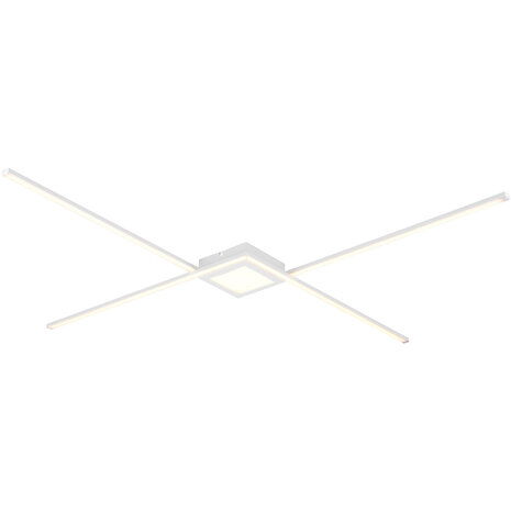 LED Plafondlamp - Plafondverlichting - Trion Oxi - Natuurlijk Wit 4000K - Dimbaar - Rechthoek - Mat Wit - Aluminium LED Plafondlamp - Plafondverlichting - Trion Oxi - Natuurlijk Wit 4000K - Dimbaar - Rechthoek - Mat Wit - Aluminium