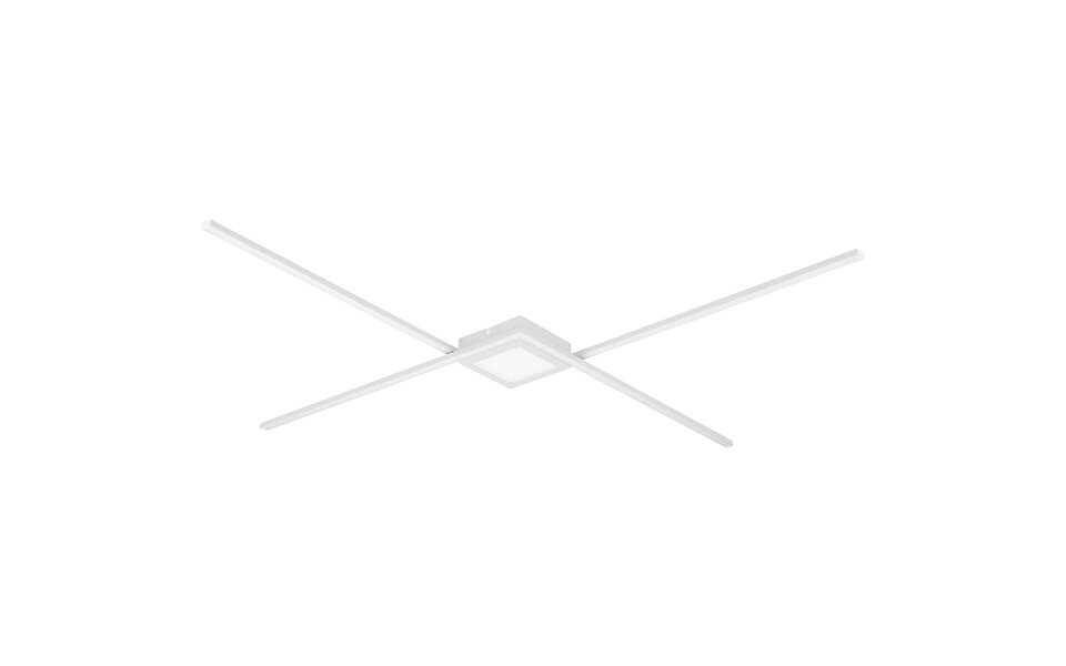 HLW LED LED Plafondlamp - Plafondverlichting - Trion Oxi - Natuurlijk Wit 4000K - Dimbaar - Rechthoek - Mat Wit - Aluminium