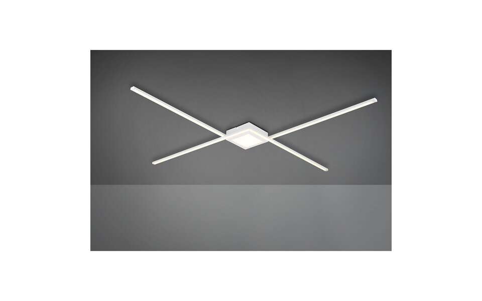 HLW LED LED Plafondlamp - Plafondverlichting - Trion Oxi - Natuurlijk Wit 4000K - Dimbaar - Rechthoek - Mat Wit - Aluminium