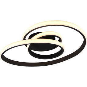 Trion Sonso LED plafondlamp mat zwart Ø530 mm dimbaar Trion Sonso LED plafondlamp mat zwart Ø530 mm dimbaar