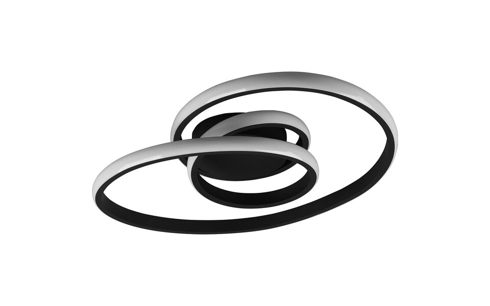 HLW LED LED Ceiling Light - Ceiling Lighting - Trion Sonso - 18.5W - Warm White 3000K - Dimmable - Round - Matte Black - Aluminum