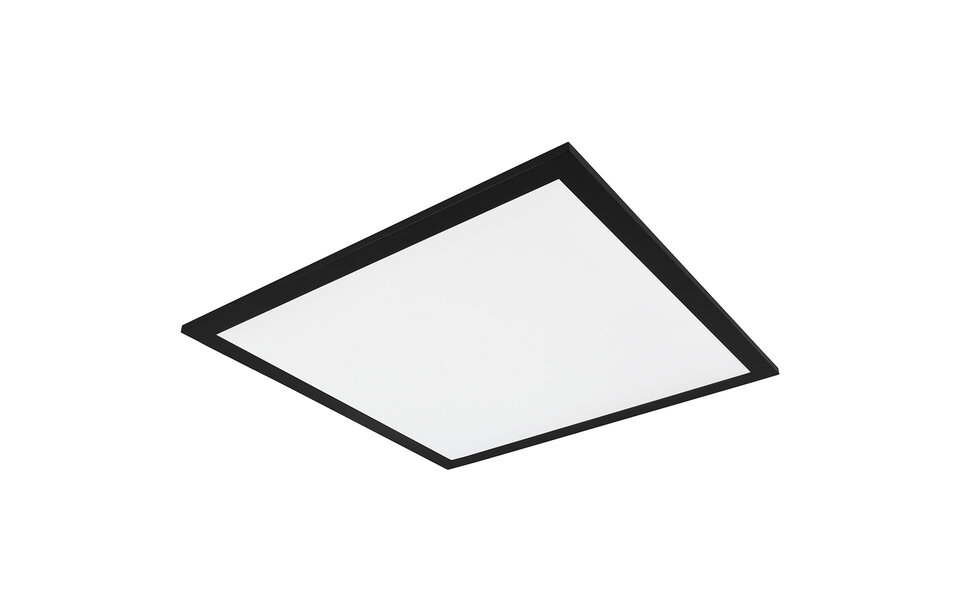 HLW LED LED Plafondlamp - Plafondverlichting - Trion Tirus - 18W - Aanpasbare Kleur - Afstandsbediening - Dimbaar - Vierkant - Mat Zwart - Aluminium