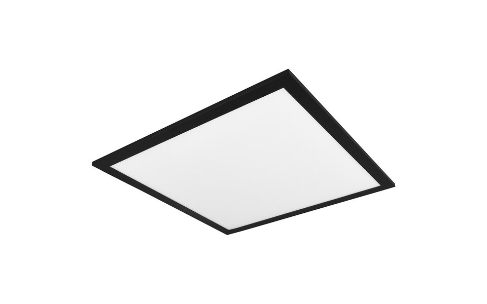 HLW LED LED Ceiling Lamp - Ceiling Lighting - Trion Tirus - 18W - Adjustable Color - Remote Control - Dimmable - Square - Matte Black - Aluminum