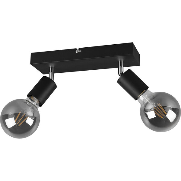 HLW LED LED Plafondspot - Trion Zuncka - E27 Fitting - 2-lichts - Rechthoek - Mat Zwart - Aluminium HLW LED LED Plafondspot - Trion Zuncka - E27 Fitting - 2-lichts - Rechthoek - Mat Zwart - Aluminium