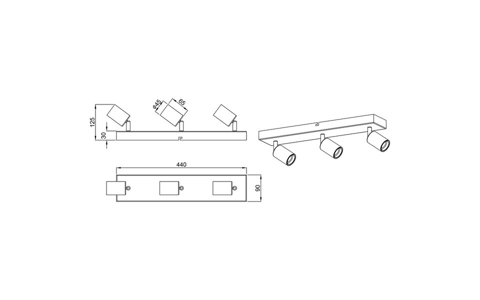 HLW LED LED Plafondspot - Trion Zuncka - E27 Fitting - 3-lichts - Rechthoek - Mat Zwart/Goud - Aluminium HLW LED LED Plafondspot - Trion Zuncka - E27 Fitting - 3-lichts - Rechthoek - Mat Zwart/Goud - Aluminium