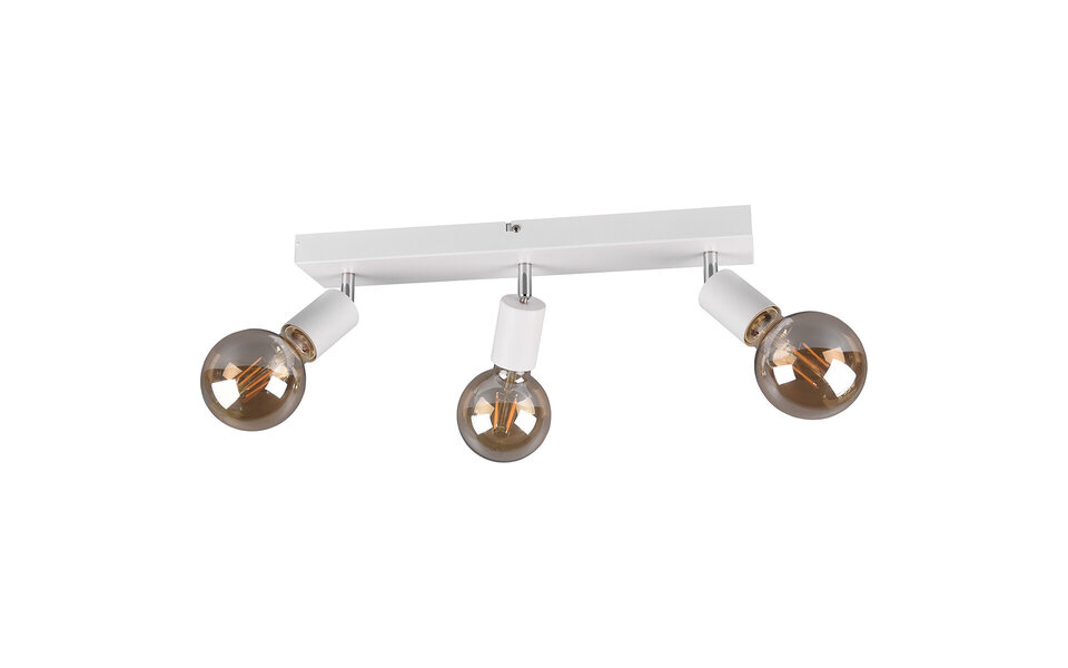 HLW LED LED Plafondspot - Trion Zuncka - E27 Fitting - 3-lichts - Rechthoek - Mat Wit - Aluminium