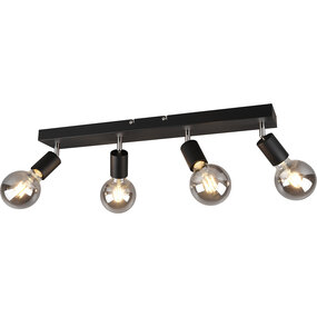 Trion Zuncka LED plafondspot 4x E27 mat zwart aluminium Trion Zuncka LED plafondspot 4x E27 mat zwart aluminium