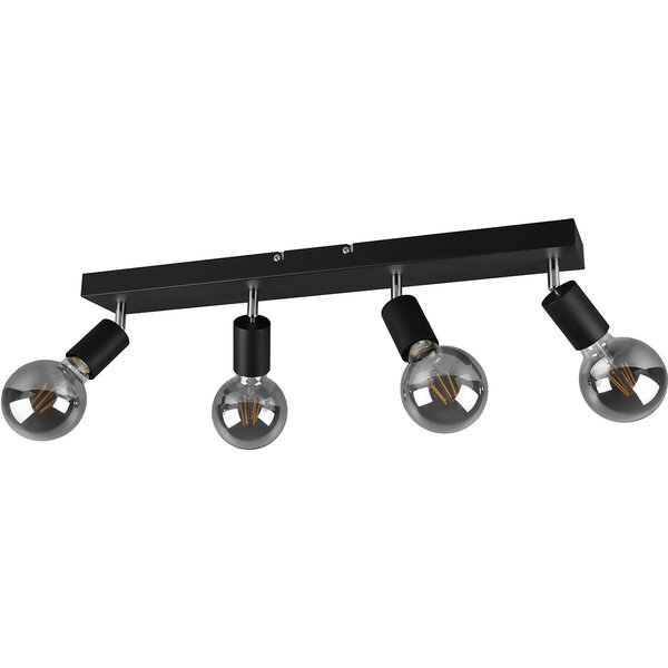 HLW LED LED Plafondspot - Trion Zuncka - E27 Fitting - 4-lichts - Rechthoek - Mat Zwart - Aluminium HLW LED LED Plafondspot - Trion Zuncka - E27 Fitting - 4-lichts - Rechthoek - Mat Zwart - Aluminium