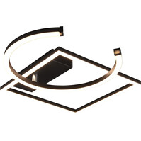 Trion Pivacci LED ceiling lamp square black dimmable 2800lm Trion Pivacci LED ceiling lamp square black dimmable 2800lm