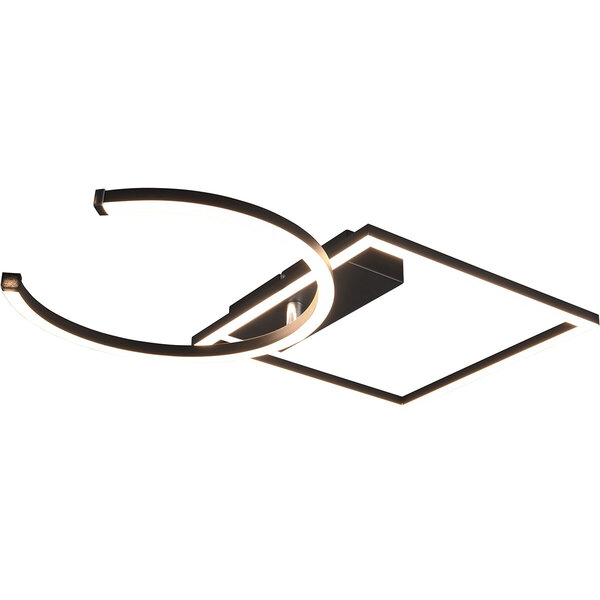 HLW LED LED Plafondlamp - Plafondverlichting - Trion Pivacci - 23.5W - Warm Wit 3000K - Dimbaar - Vierkant - Mat Zwart - Aluminium HLW LED LED Plafondlamp - Plafondverlichting - Trion Pivacci - 23.5W - Warm Wit 3000K - Dimbaar - Vierkant - Mat Zwart - Aluminium