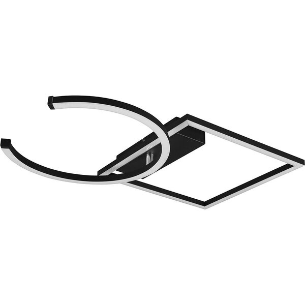 HLW LED LED Plafondlamp - Plafondverlichting - Trion Pivacci - 23.5W - Warm Wit 3000K - Dimbaar - Vierkant - Mat Zwart - Aluminium HLW LED LED Plafondlamp - Plafondverlichting - Trion Pivacci - 23.5W - Warm Wit 3000K - Dimbaar - Vierkant - Mat Zwart - Aluminium