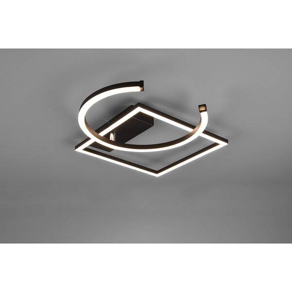 HLW LED LED Plafondlamp - Plafondverlichting - Trion Pivacci - 23.5W - Warm Wit 3000K - Dimbaar - Vierkant - Mat Zwart - Aluminium HLW LED LED Plafondlamp - Plafondverlichting - Trion Pivacci - 23.5W - Warm Wit 3000K - Dimbaar - Vierkant - Mat Zwart - Aluminium