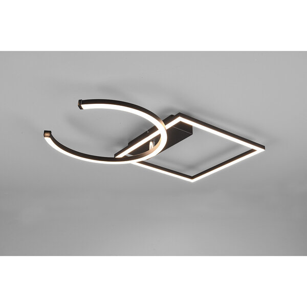 HLW LED LED Plafondlamp - Plafondverlichting - Trion Pivacci - 23.5W - Warm Wit 3000K - Dimbaar - Vierkant - Mat Zwart - Aluminium HLW LED LED Plafondlamp - Plafondverlichting - Trion Pivacci - 23.5W - Warm Wit 3000K - Dimbaar - Vierkant - Mat Zwart - Aluminium