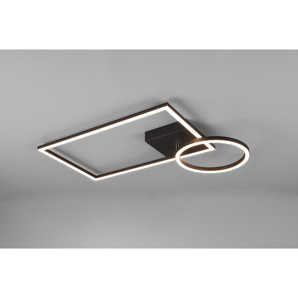 HLW LED LED Plafondlamp - Plafondverlichting - Trion Viyona - 24W - Warm Wit 3000K - Dimbaar - Rechthoek - Mat Zwart - Aluminium HLW LED LED Plafondlamp - Plafondverlichting - Trion Viyona - 24W - Warm Wit 3000K - Dimbaar - Rechthoek - Mat Zwart - Aluminium