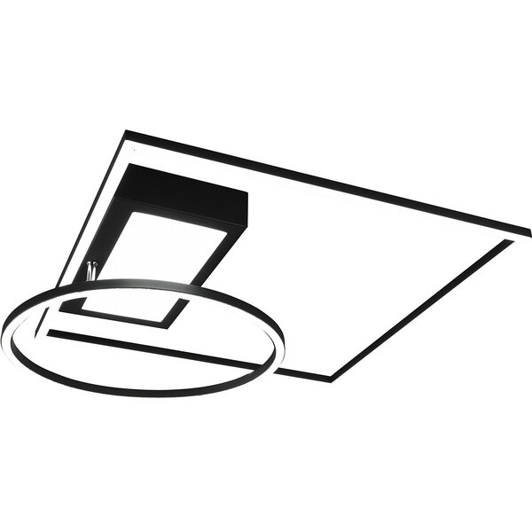 HLW LED LED Plafondlamp - Plafondverlichting - Trion Dowino - 33W - Aanpasbare Kleur - Afstandsbediening - Dimbaar - Vierkant - Mat Zwart - Aluminium HLW LED LED Plafondlamp - Plafondverlichting - Trion Dowino - 33W - Aanpasbare Kleur - Afstandsbediening - Dimbaar - Vierkant - Mat Zwart - Aluminium