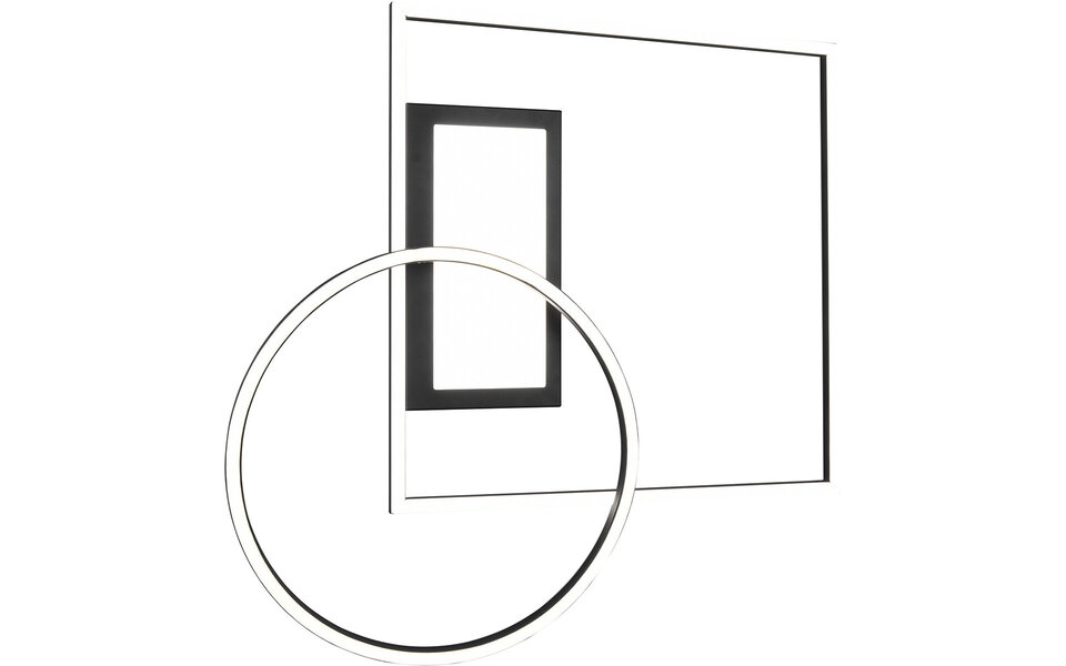 HLW LED LED Ceiling Light - Ceiling Lighting - Trion Dowino - 33W - Adjustable Color - Remote Control - Dimmable - Square - Matte Black - Aluminum