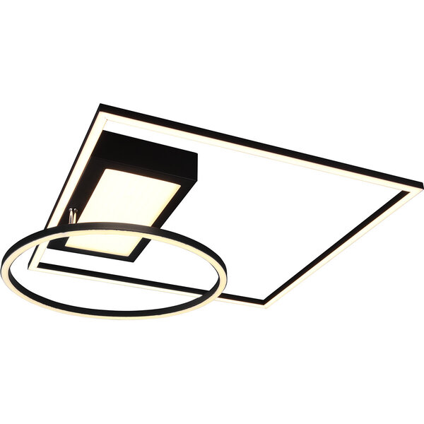 HLW LED LED Plafondlamp - Plafondverlichting - Trion Dowino - 33W - Aanpasbare Kleur - Afstandsbediening - Dimbaar - Vierkant - Mat Zwart - Aluminium HLW LED LED Plafondlamp - Plafondverlichting - Trion Dowino - 33W - Aanpasbare Kleur - Afstandsbediening - Dimbaar - Vierkant - Mat Zwart - Aluminium