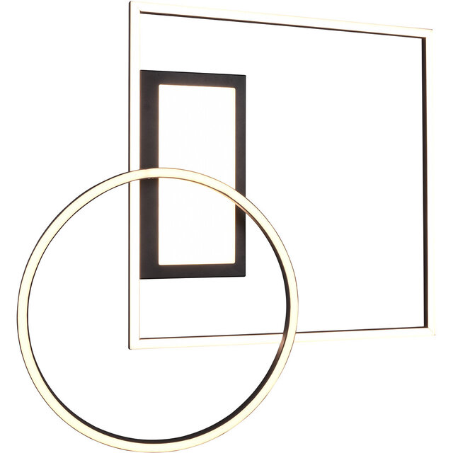 HLW LED LED Ceiling Light - Ceiling Lighting - Trion Dowino - 33W - Adjustable Color - Remote Control - Dimmable - Square - Matte Black - Aluminum