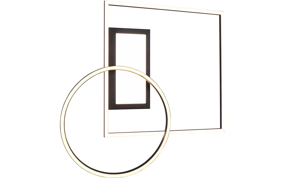 HLW LED LED Plafondlamp - Plafondverlichting - Trion Dowino - 33W - Aanpasbare Kleur - Afstandsbediening - Dimbaar - Vierkant - Mat Zwart - Aluminium