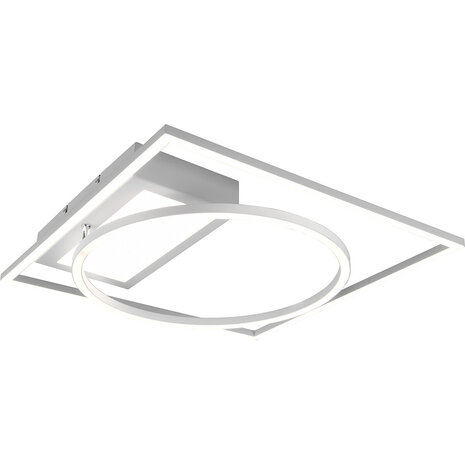 LED Plafondlamp - Plafondverlichting - Trion Dowino - 33W - Aanpasbare Kleur - Afstandsbediening - Dimbaar - Vierkant - Mat Wit - Aluminium LED Plafondlamp - Plafondverlichting - Trion Dowino - 33W - Aanpasbare Kleur - Afstandsbediening - Dimbaar - Vierkant - Mat Wit - Aluminium