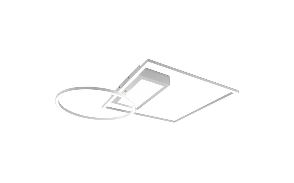 HLW LED LED Ceiling Light - Ceiling Lighting - Trion Dowino - 33W - Adjustable Color - Remote Control - Dimmable - Square - Matte White - Aluminum