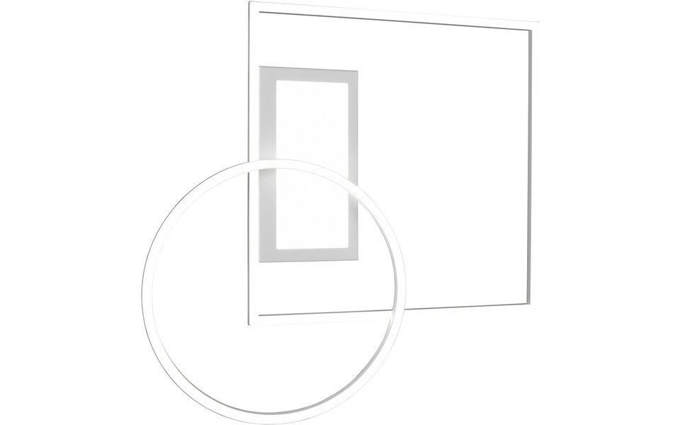 HLW LED LED Ceiling Light - Ceiling Lighting - Trion Dowino - 33W - Adjustable Color - Remote Control - Dimmable - Square - Matte White - Aluminum